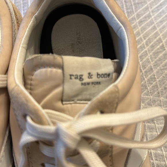 RAG & BONE Women’s Retro Runner Sneakers Tan Oyster Grey Size 37/ 7 US - Picture 5 of 12